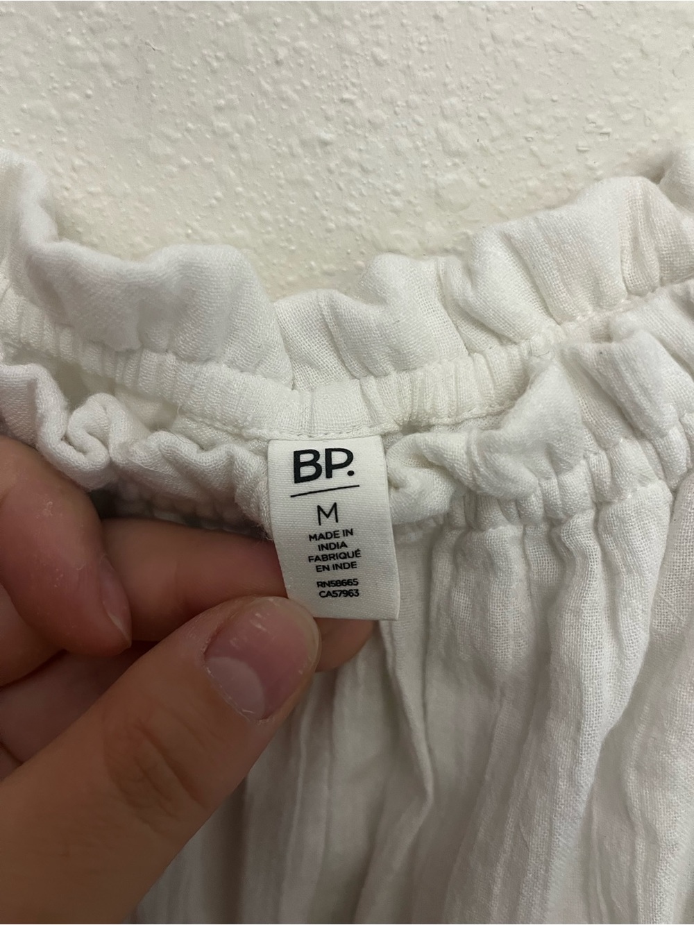 bp White Puff Sleeve / Off-Shoulder Mini Dress (Medium) - Picture 6 of 7